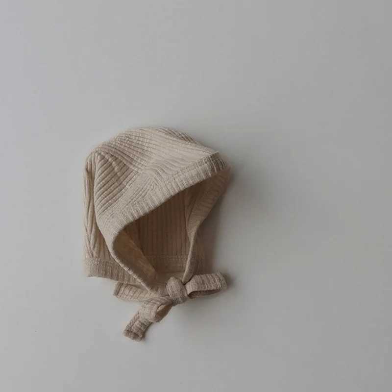 Autumn Baby Hat Solid Color Soft Cotton Infant Bonnet Caps For Girls Boys Headband Kids Beanie Cap M240821