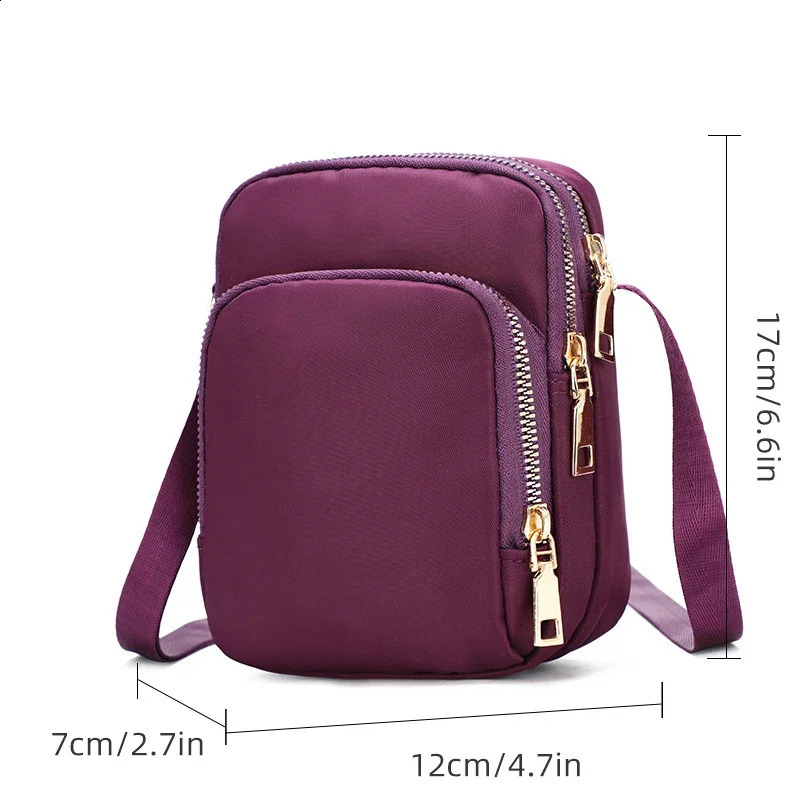 Women Bag Waterproof Shoulder Crossbody Zipper Mobile Phone Lady Female Multifunction Handbag Wrist Purse Womens Pouch y240820