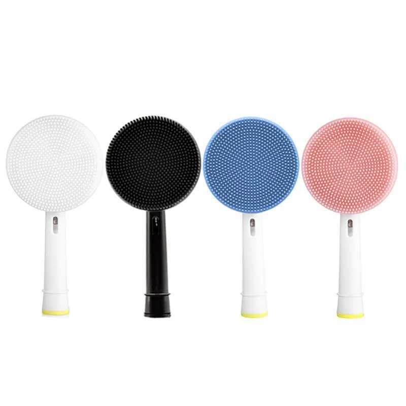 Waterproof Silicone Face Spin Brushes Facial Cleansing Brush Replacement Head Compatible with Oral BElectric Toothbrush Bases Y240821