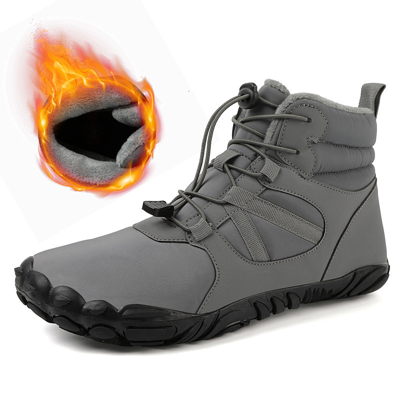 Ddmysports New Winter Warm Velvet Men S Women Snow Boots Waterproof And Breathable Couple Casual Five Finger Cotton Shoes OUTDOOR