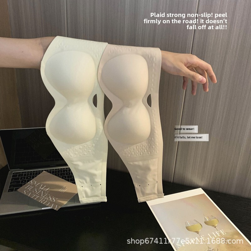 Strapless for women in summer, thin design, small chest, gathered together, slip, anti glare, no trace, invisible beauty back wrapped, strapless bra d