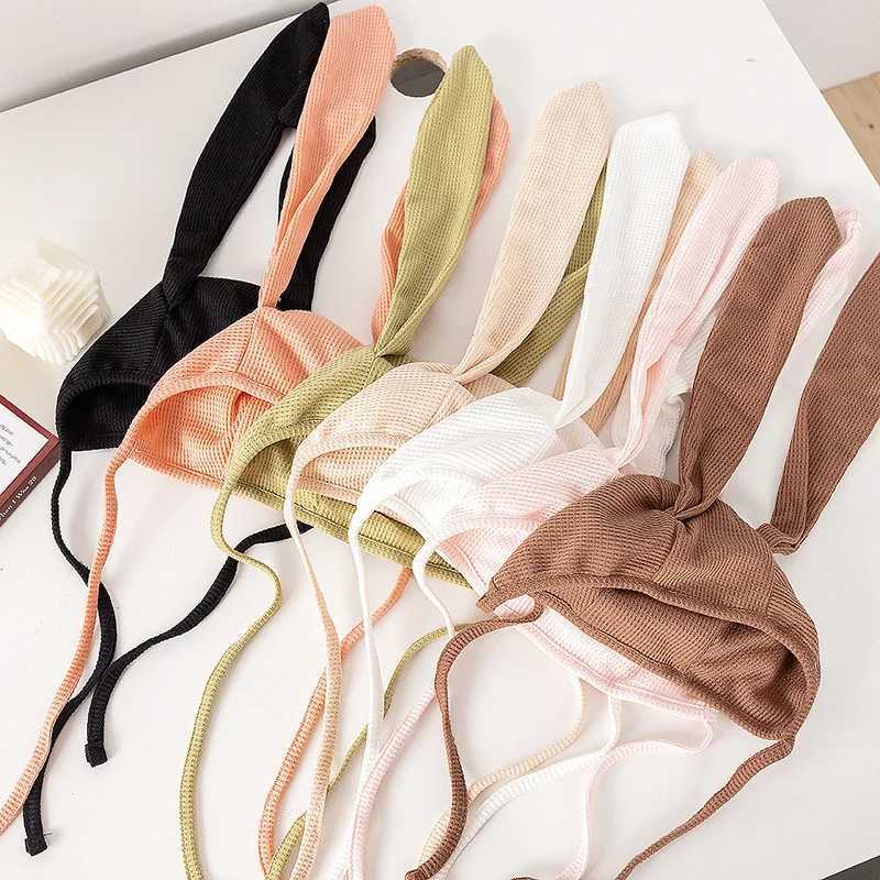 Long Bunny Ears Baby Hat for Girls Boy Cute Newborn Beanie Waffle Infant Bonnet Toddler Kids Hats Kawaii Babies Accessories 0-2Y M240821