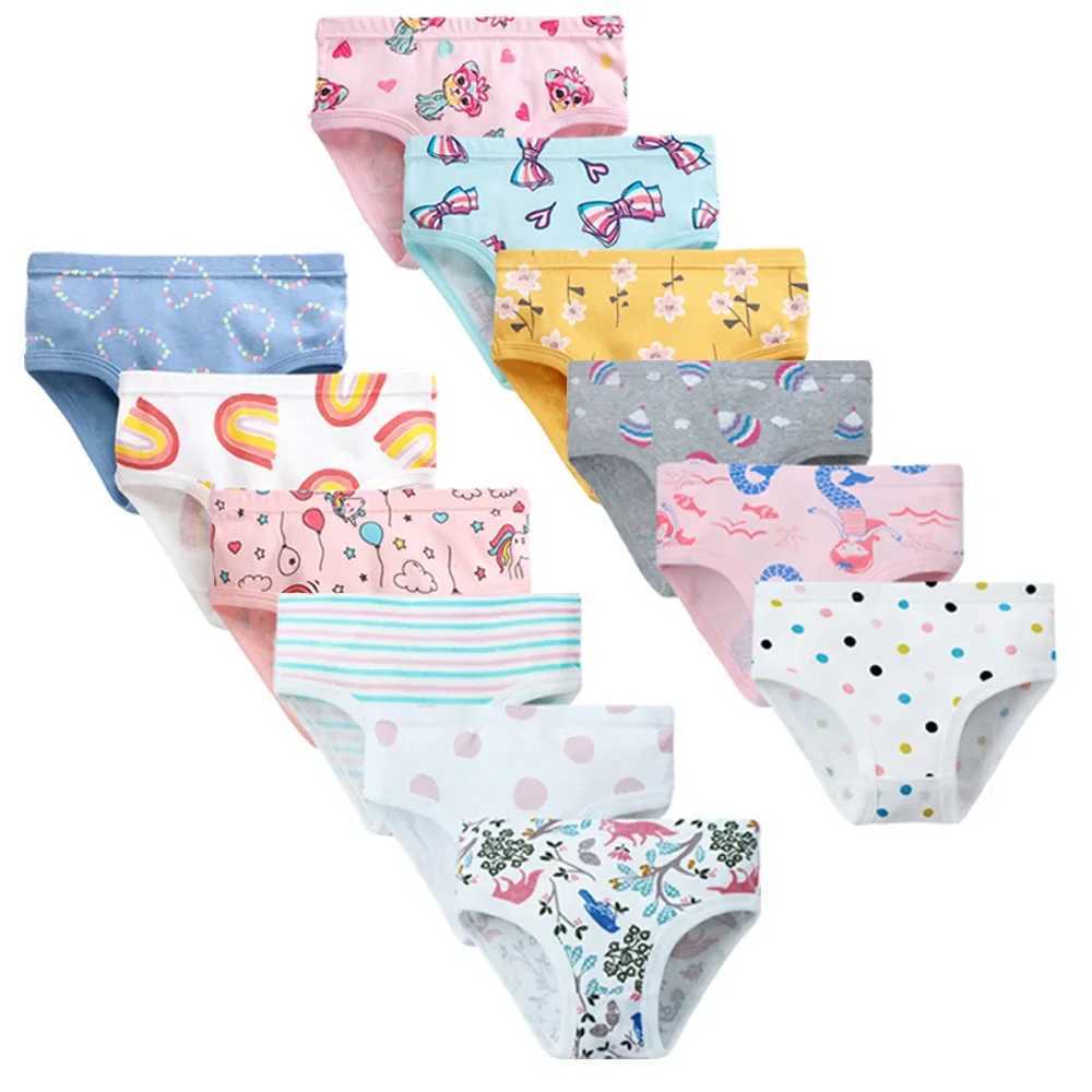 2-7 Years Girls Panties 3pcs Per Pack Cotton Student Kids Underwear Teen Panties Young Puberty Girls Underpant Y240821