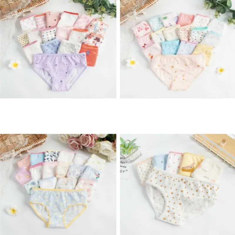 4Pcs Lot Kids Girls Short Briefs Children Underwear Cotton Underpants Baby Panties 2 4 6 8 10 12 Years Y240821