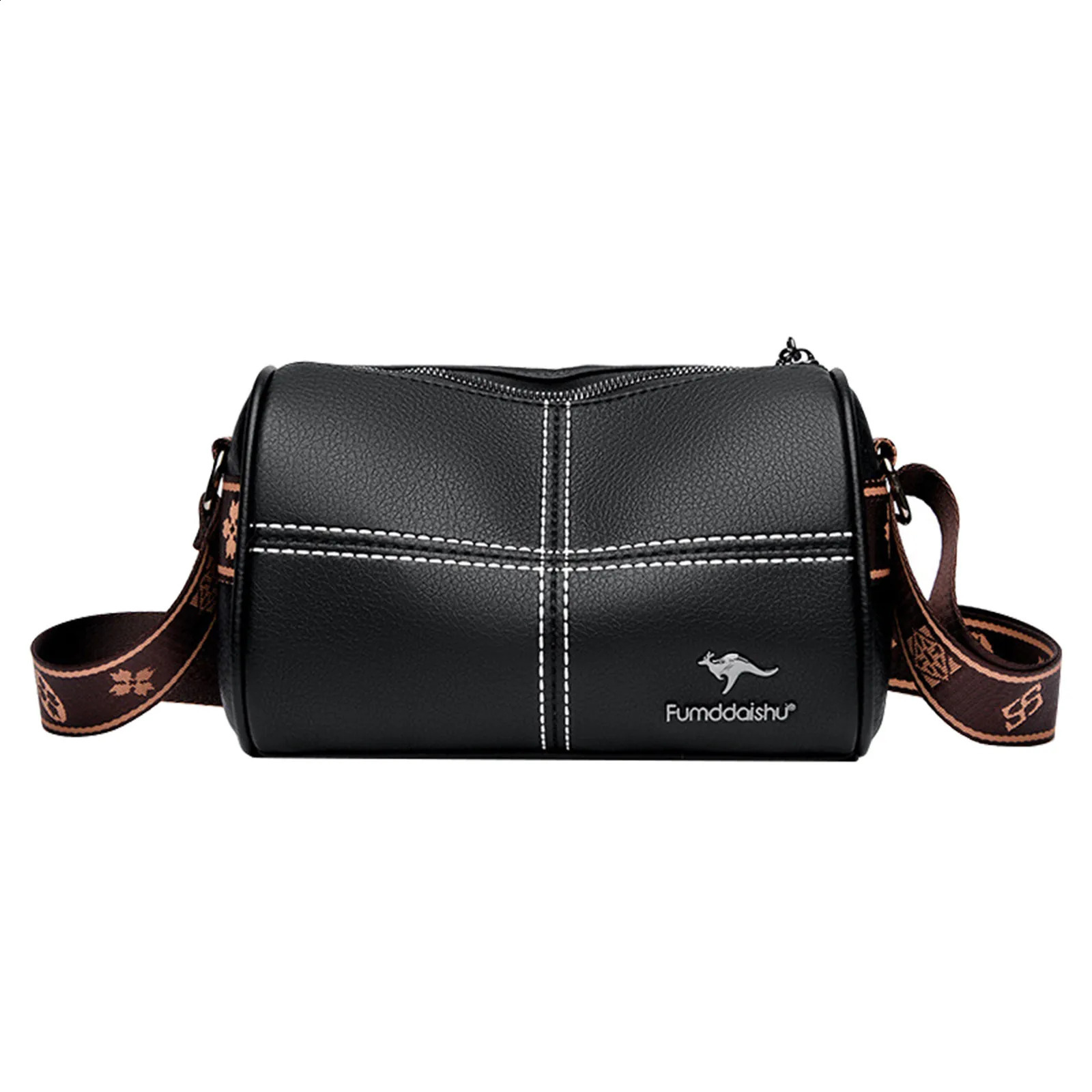 2024 Fashion Women Bag Womens Soft Leather Stitching Embroidery Thread Cross Body Pillow 240821