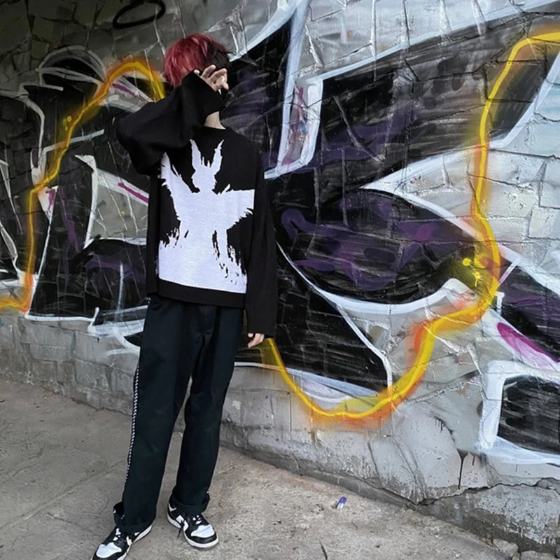 Knitwear Mens Womens Sweaters Harajuku Fashion Male Autumn Winter Loose Top Casual Streetwear Pullover Sweaters Vintage Clothe 240821CJ