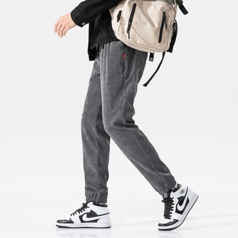 Mens Fashion Casual Jeans Comfortable Loose Sport Hip Hop High Quality Corduroy Pants Street Edition Hombre Harun PantsW240725