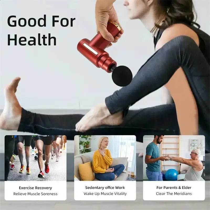 Mini Fascia Gun Vibration Massage Gun For Body Neck Back Deep Muscle Relaxation Fitness Slimming Muscle Relaxation Neckmassage 240808