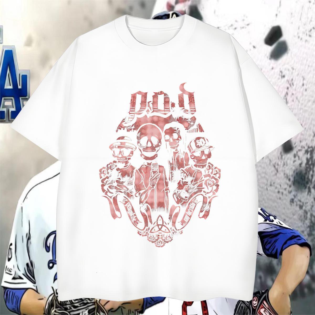 Designer Fashion Men Clothes T-Shirt 230g Pure Cotton Hip Hop Street skull Breathable Short Sleeve T-Shirts Unisex Customized Tops