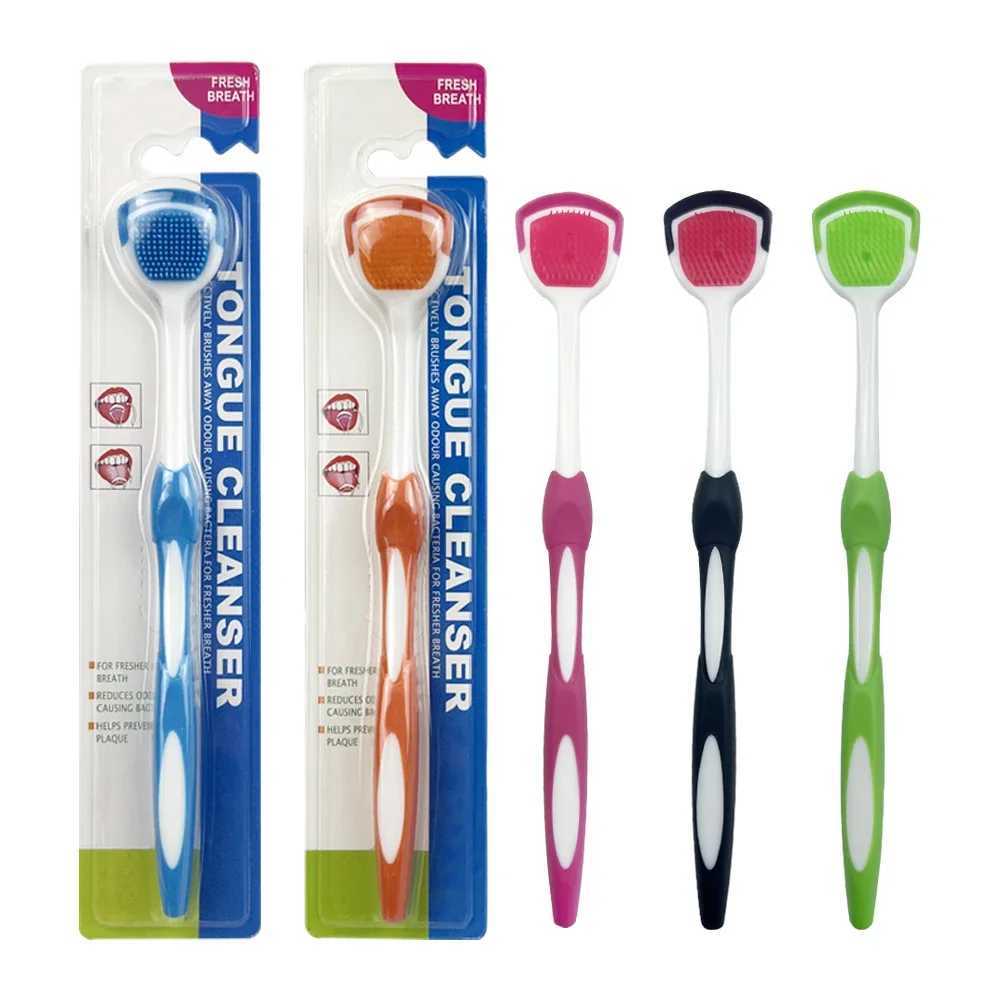50Pcs Silicone Tongue Scraper Brush Reusable Tongue Cleaners Adult Kids Portable Tongue Cleaning Tools Fresh Breath Oral Hygiene Y240821