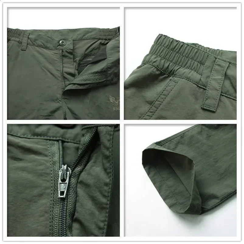 Summer mens tactical elastic fast and lightweight cargo runner work clothes dry military breathable casual waterproof pants 240821