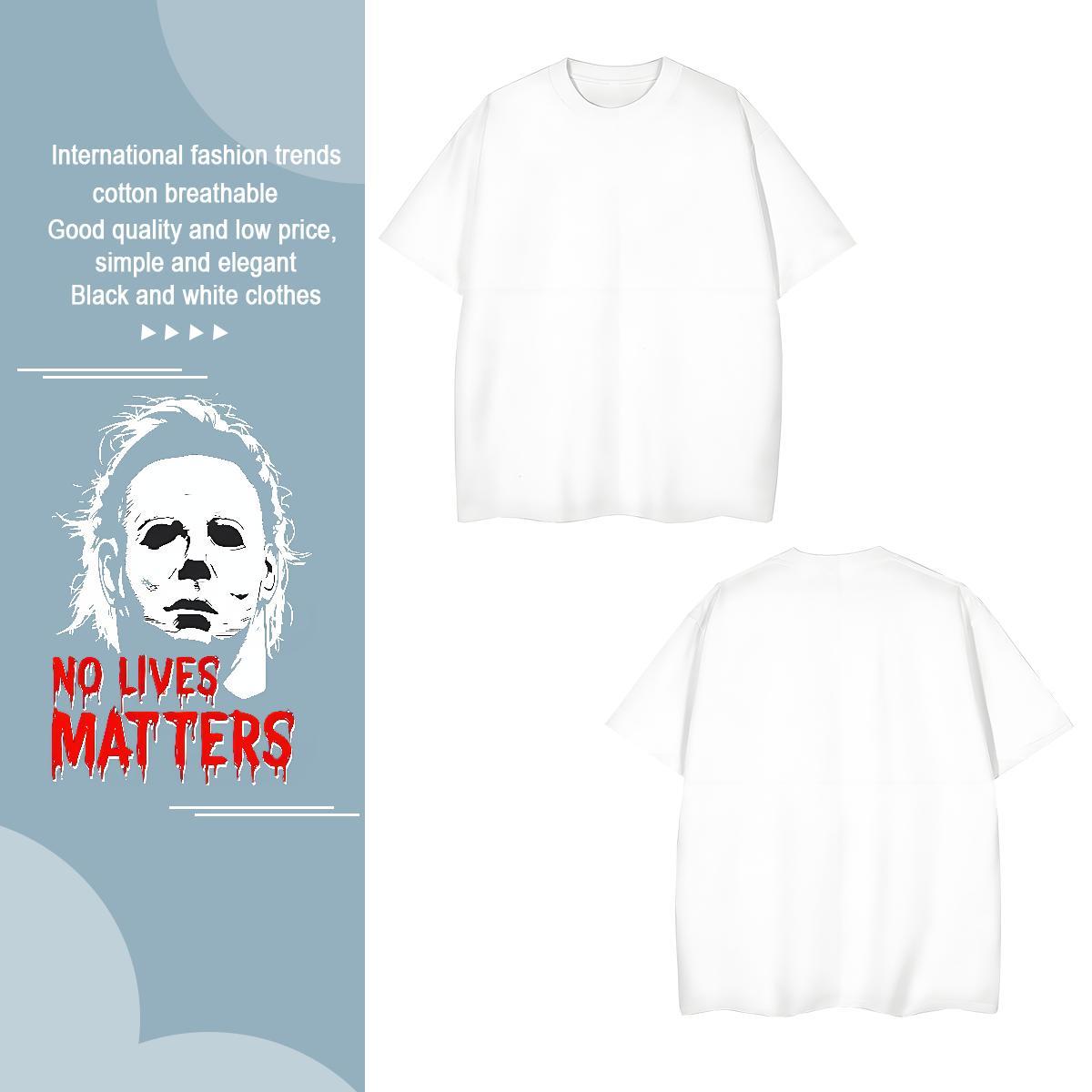 Wholesale SCARY Men Clothes T-Shirt 230g Cotton T-Shirts Black Oversized Street Breathable Crew Neck High Quality Tees Shirts