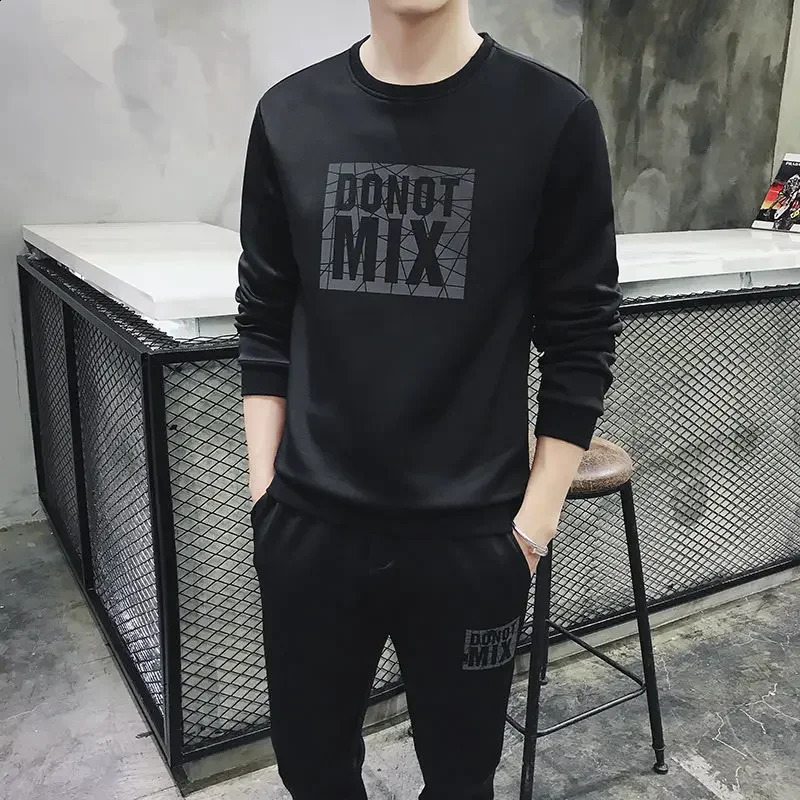 Male T Shirt Sportswear Clothes for Men Black Tracksuit Gym Sports Suits Stretch Pants Sets Slim Fit Top Casual Fashion Basic S 240821