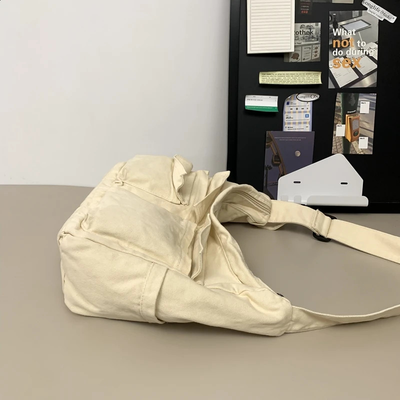 High Quality Canvas Shoulder Bags 100% Cotton Satchels Strong Crossbody Bags For Tooling Unisex Large Capacity Messenger Bags 240820