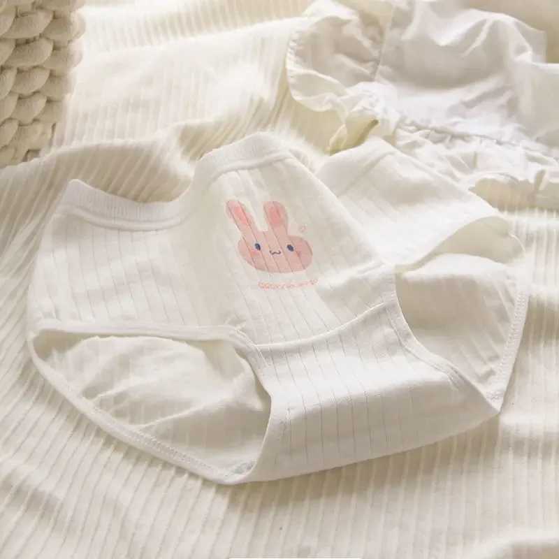5PCS Girl Cotton Antibacterial Panties Kid Soft Thin Breathable Briefs 3-8Y Young Children Underwears Baby Cute Cartoon Knickers Y240821