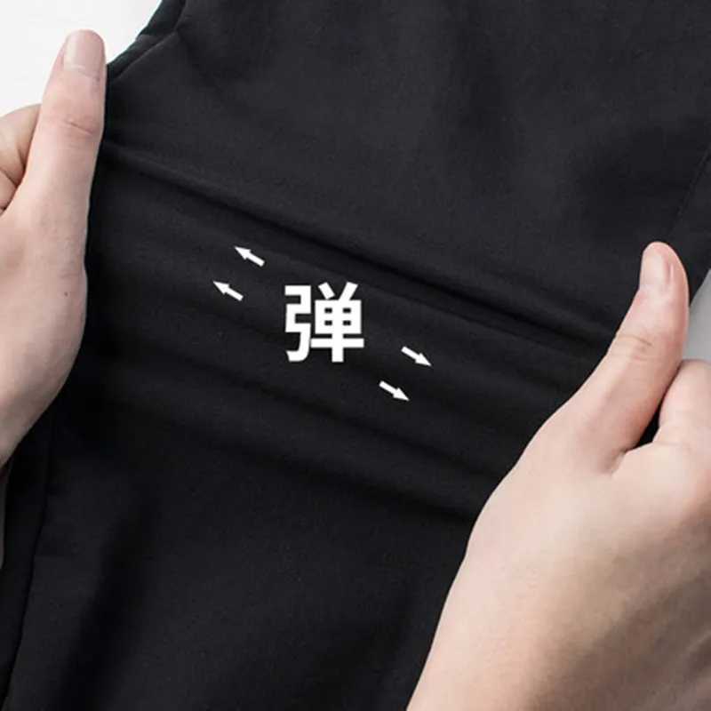 2024 New Silk Elastic Mens Loose 9-Point Large Small Foot Sports Pants SpringW240725