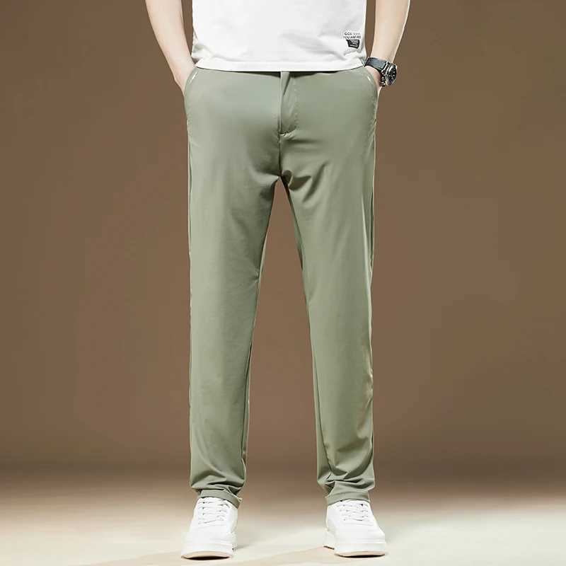 Mens 4-color classic fashion business slim fit straight cotton pure cotton 2023 new Trouser new thin casual pants 36 38W240725