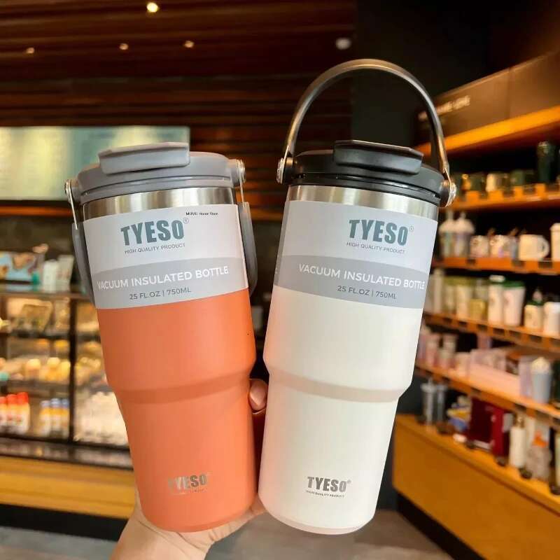 Stainless Steel Coffee Cold And Hot Double-Layer Insulated Cup Tumbler Thermo Water Bottle Car Travel Mug Vacuum Flask