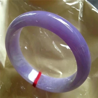 Send Certificat Natural Burmese Jade And Purple 5462mm Bracelet Elegant Princess Jewelry 240813