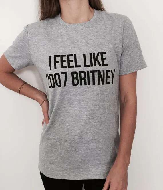 I 2024 Feel Like 2007 Briey Letters Print Women T Casual Funny Shirt for Lady White Top Tee Hipster MA-9 Tops op ee ops