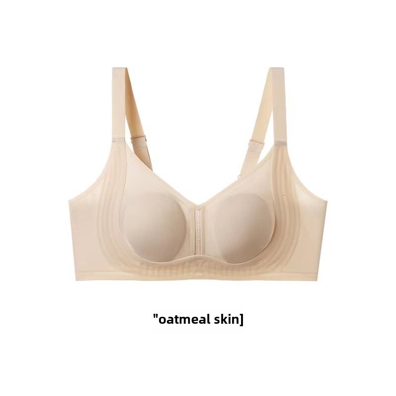 Ultra thin rabbit ear underwear for women in summer, with large chest small chest, steel ring, no trace, and anti sagging bra dongdumaoyi