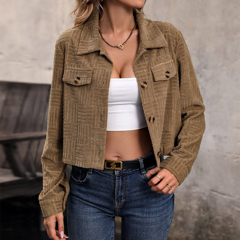 Top 2024 Autumn New Women's Texture Corduroy Coat