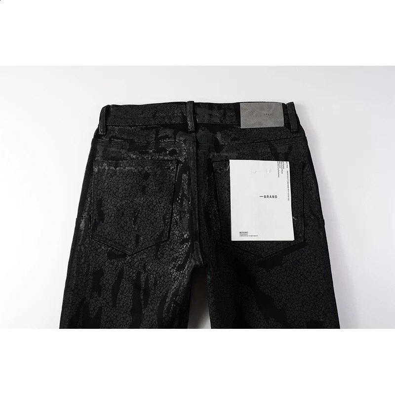 Summers Streetwear High Stretch Distressed Skinny Button Fly Ripped Black Jeans Pants 240821