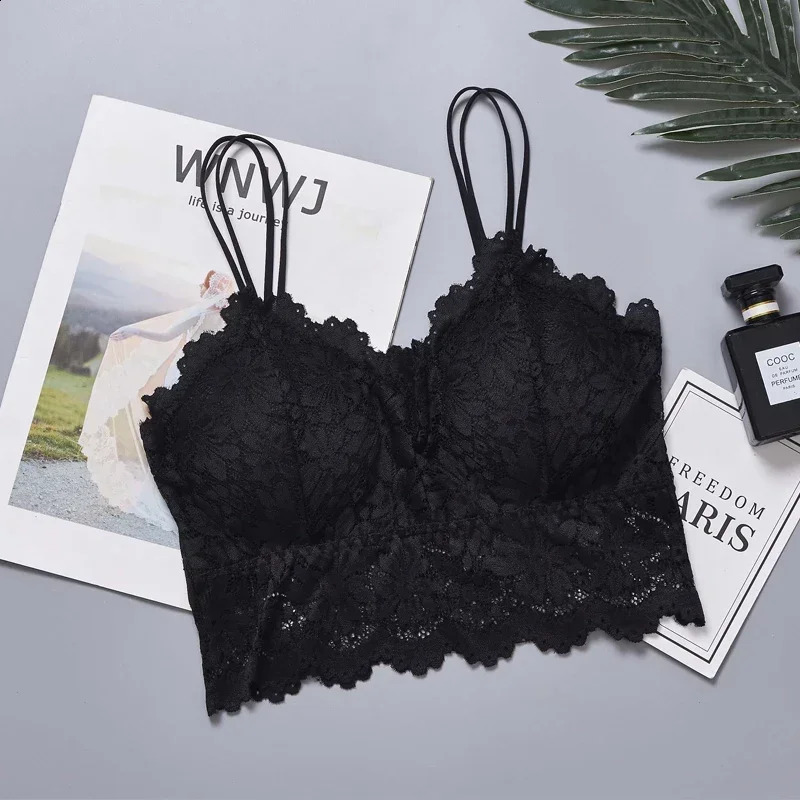Wireless Push Up Bra Body Shaping Sexy Flower Lace Top Women Plus Size Bralette Underwear Lingerie Full Cup Seamless Bras 240820