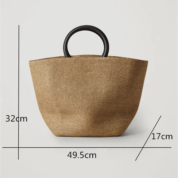 Straw Bag Women Handbag Bohemia Beach Handmade Wicker Summer Tote Rattan Shoulder Messenger Bags 240820 9ca4 4