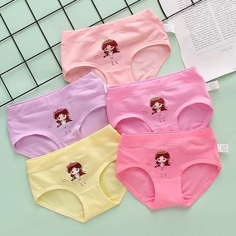 Girls Underwear Kids Panties Shorts Cartoon Cat Pattern Lot for Girls 4-12 Toddler Boxer Briefs Youth Cotton Briefs Y240821