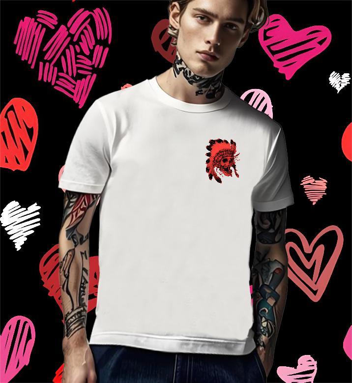 Custom scary Men Clothes T-Shirt 100% Cotton 230g Mens T Shirts Graphic Street Wear Breathable Soft Cool Polos