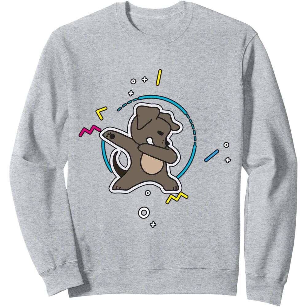 Long Sleeve Shirts for Men sweatshirt Funny Colorful Doggy Dab Dance Dabbing Puppies Gift Sweatshirt Tee Streetwear Casual tops clothes