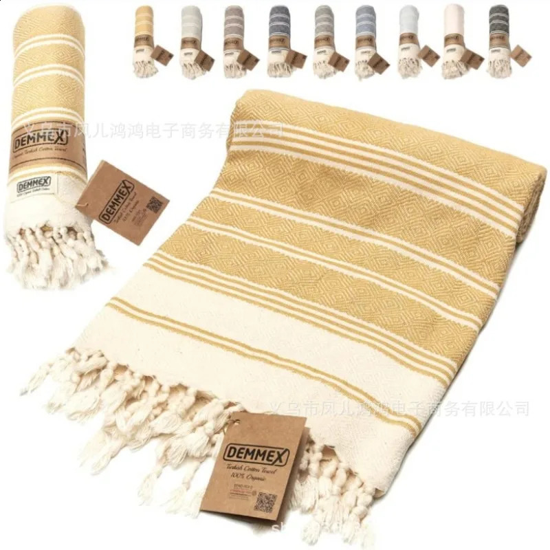 Summer Classic 190x100CM Diamond Shape Lightweight Sand-free Turkish Jacquard Beach Towel Beach 240820
