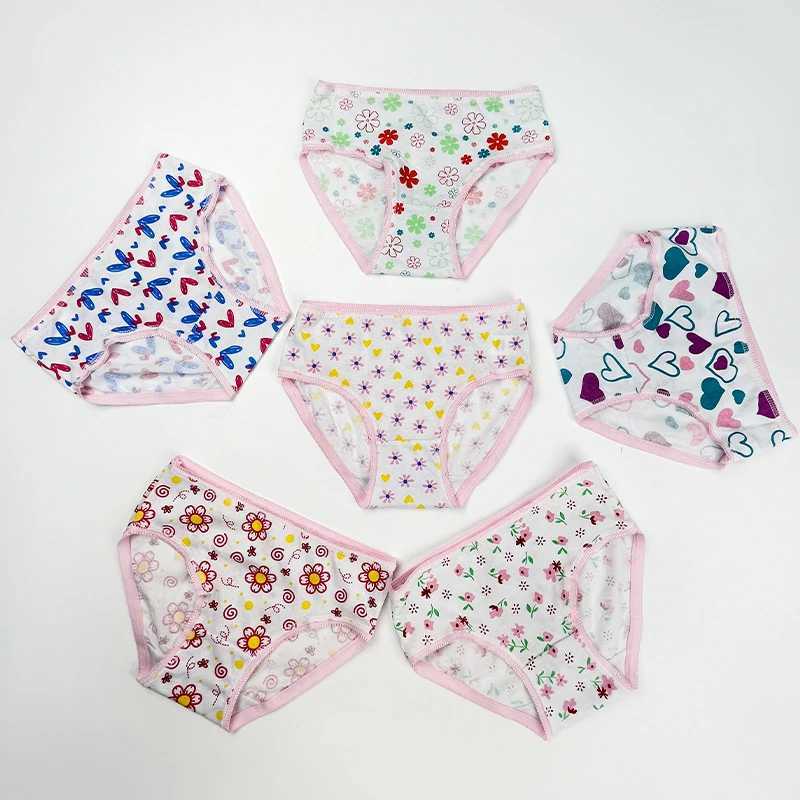 6Pc/Lot Cotton Panties Girls Kids Short Briefs Child Underwear Child Cartoon Shorts Underpants Children Girl Panties Cute Summer Y240821