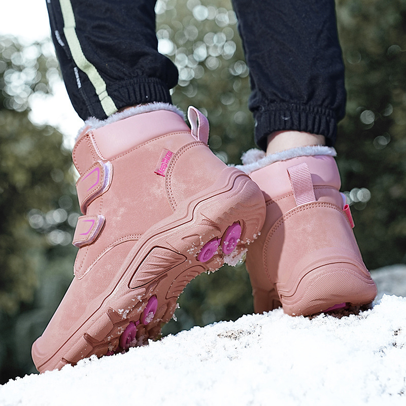 Ddmysports New Children S Shoes With Plush Insulation For Both Boys And Girls Outdoor Snow Boots Sports High Top Cotton Waterproof OUTDOOR