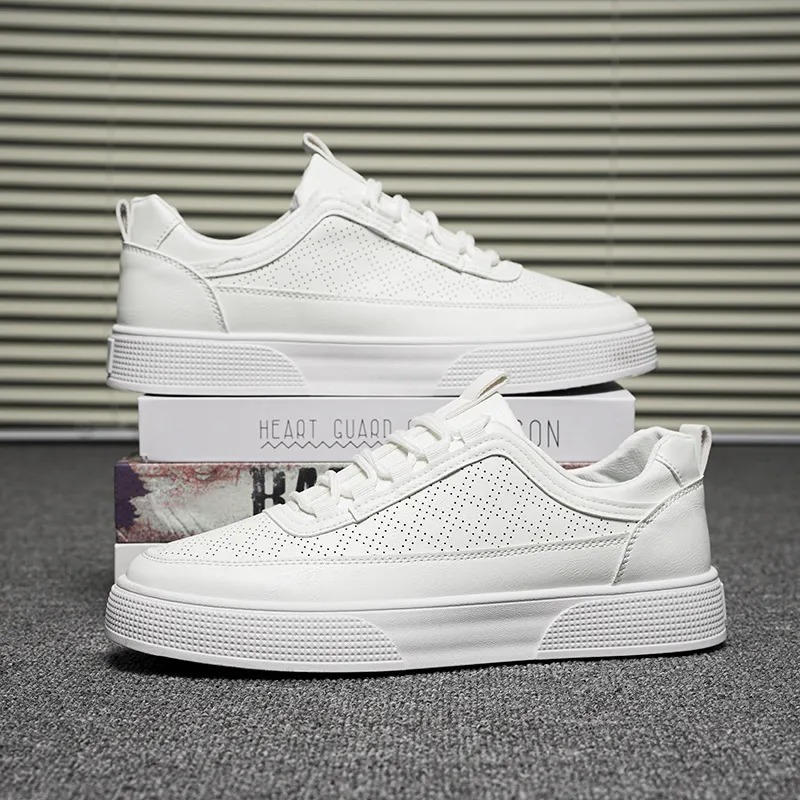 New Versatile Little White Summer Leisure Breathable Anti slip New Trendy Thick Sole Fashion Sports Men's Shoes