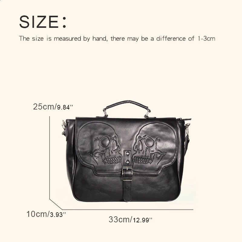 England Style Messenger Bag For Womens er Handbag Purses In Printed Embossed Head Rivet Briefcase Shoulder 240820