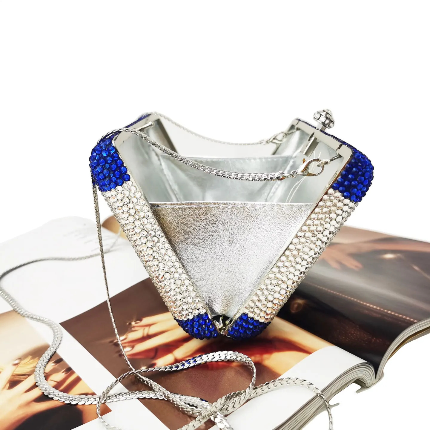 KHNMEET Customized Crystal Israel Flag Evening Bags UK USA Pattern Evening Bags for Women Purse Clutch Bags sm78 240820