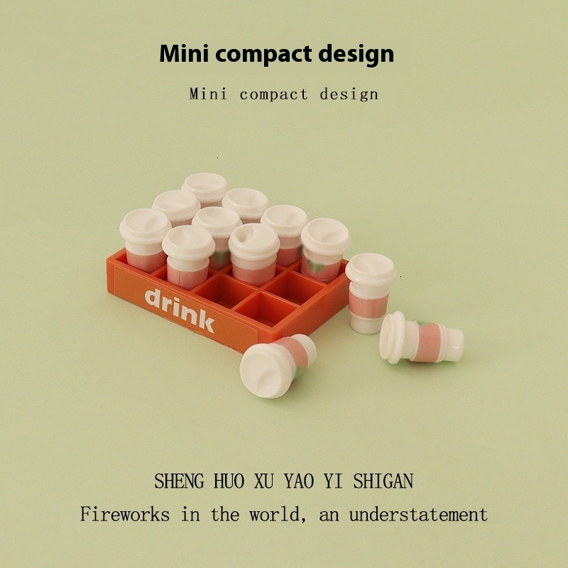 Miniature simulation mini ins coffee milk tea cup creative beverage frame baby house decoration small ornaments DIY accessories