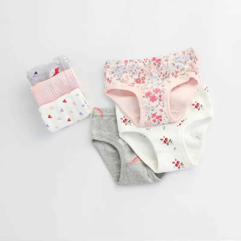 2-7 Years Girls Panties 3pcs Per Pack Cotton Student Kids Underwear Teen Panties Young Puberty Girls Underpant Y240821