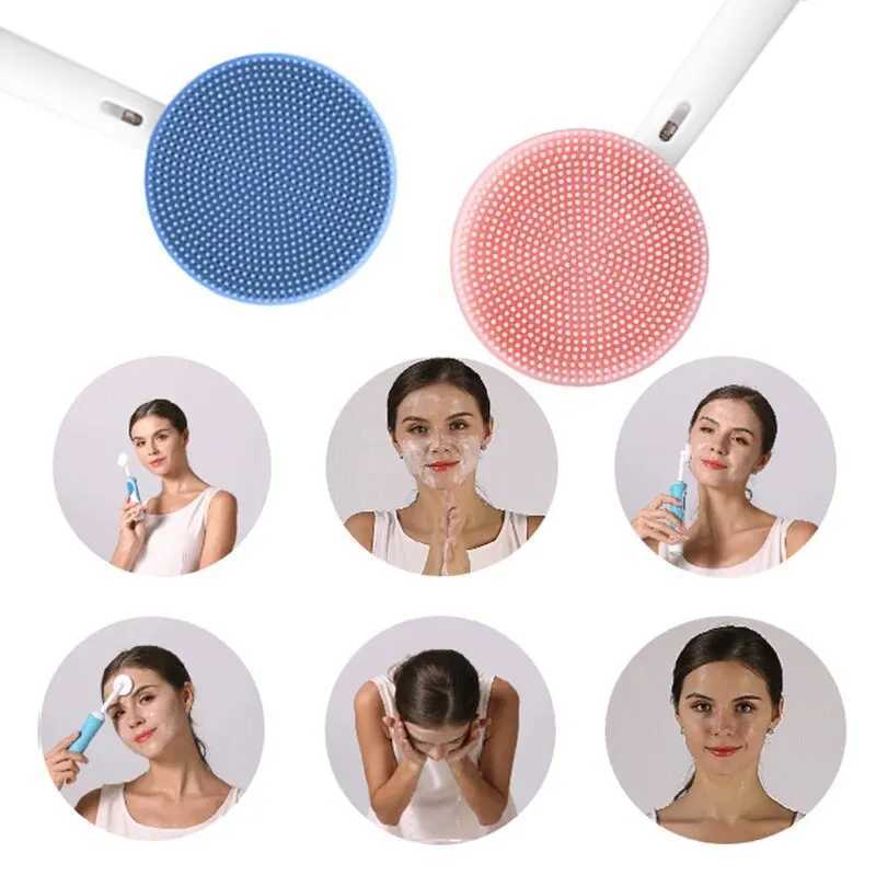Waterproof Silicone Face Spin Brushes Facial Cleansing Brush Replacement Head Compatible with Oral BElectric Toothbrush Bases Y240821