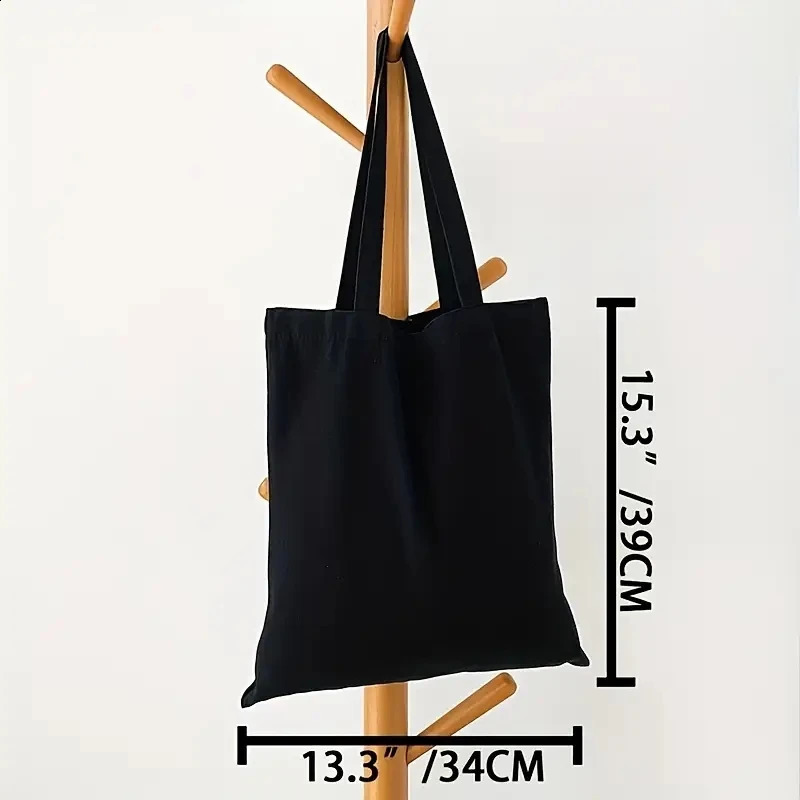 Simple and Casual Solid Color Canvas Material Large Capacity Womens Handheld Shoulder Bag for Shopping Travel 240820ZYl