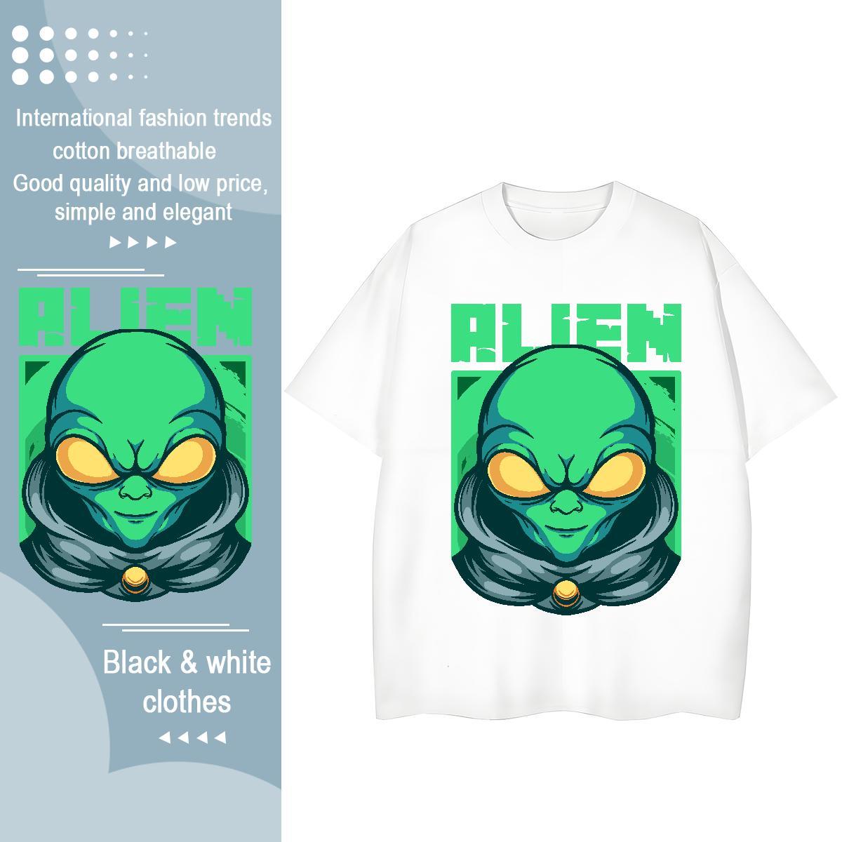 Custom T Shirts Women O Neck Short Sleeves 230g Pure Cotton Couples T Shirts Graphic ET Street 5A Top Shirts
