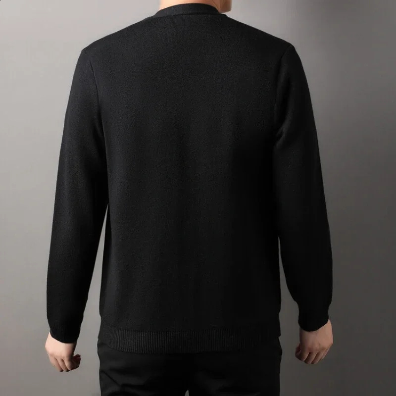 Mens Autumn and Winter Casual n Cardigan Thick Long Sleeved Button Up Jacket Cardigan Sweater 240821