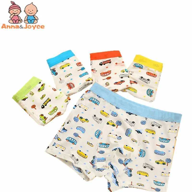 3Pc/Lot Random Colors Soft Breathable Boys Boxer Kids Underwear Boy Underpants Boxer Modal Soft for Children 2-8Y Y240821
