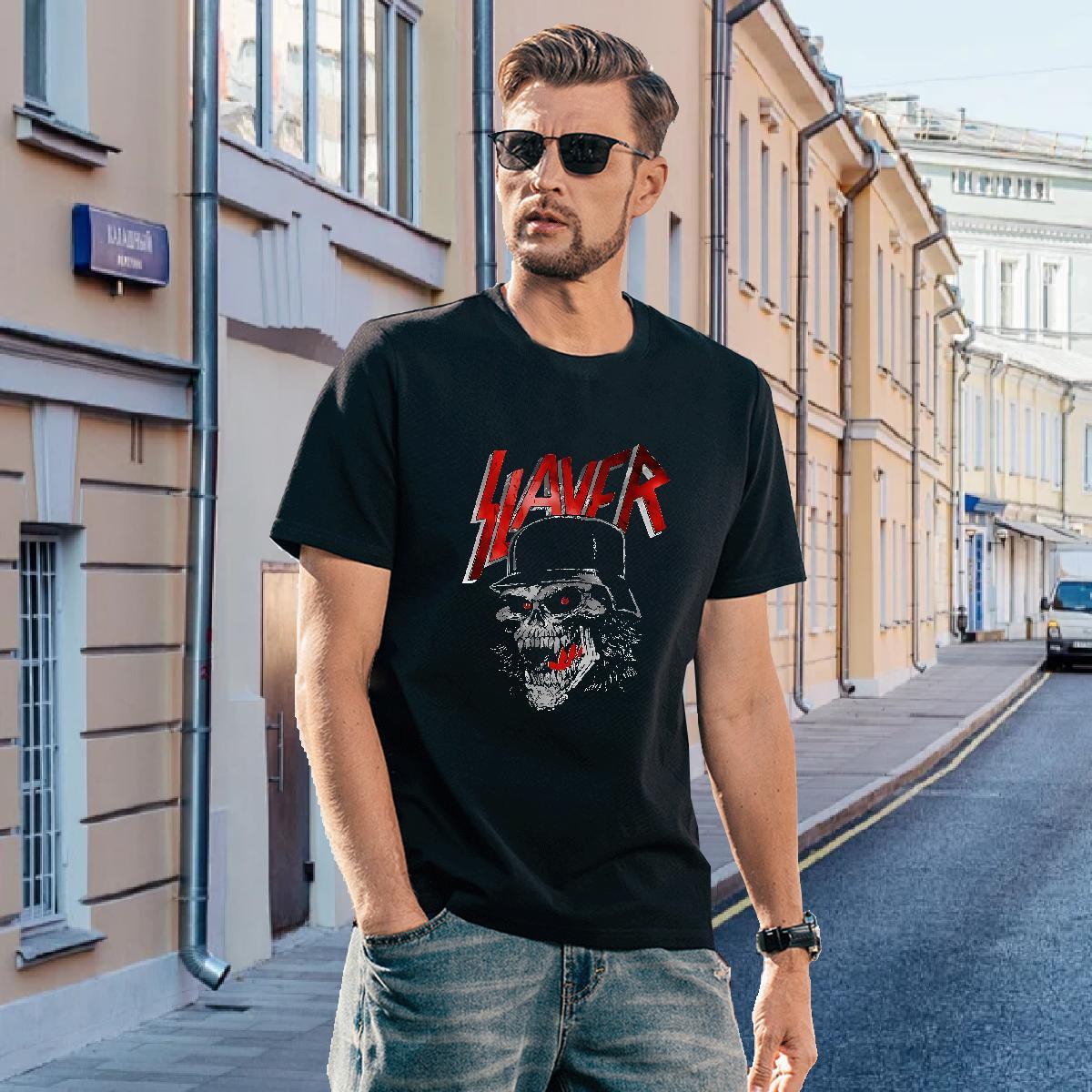 Brand Couples T Shirts 230g Cotton Anime Printing Street scary O-Neck Short Sleeve Man T Shirts Designer White Plus Size Top Tees