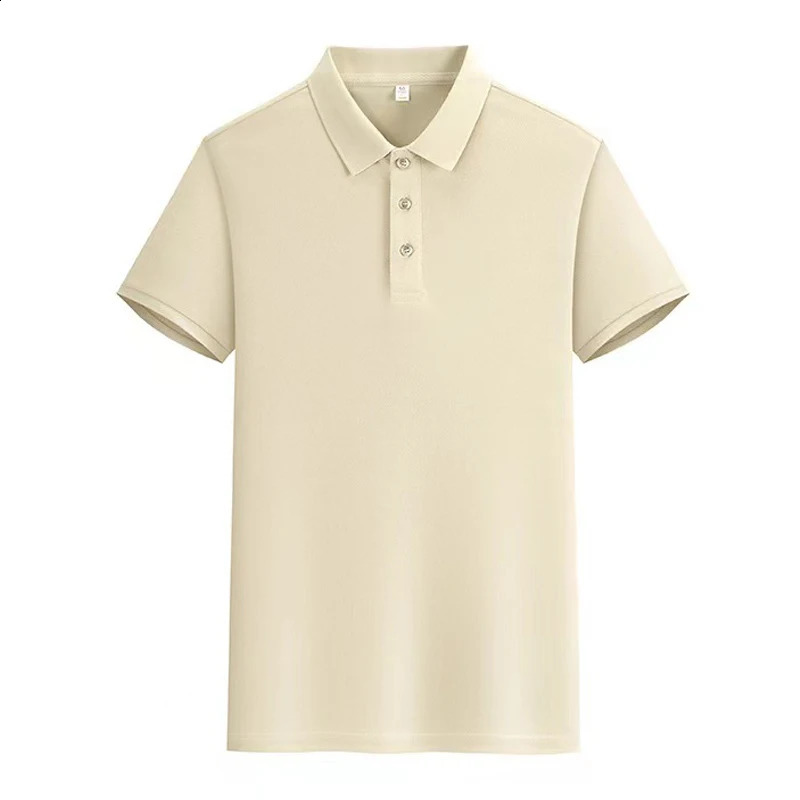 2024 Summer Mens Casual Top Fashion Short sleeved Button Polo Shirt 240821