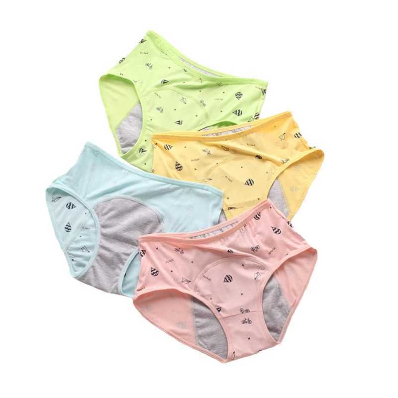 1/4/6Pcs Soft Modal Kids Briefs Girls Children Leak-Proof Panties For Teenager Menstrual Underwear Cute Pink Lingerie Y240821