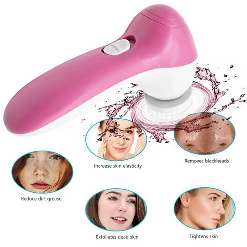 Waterproof Facial Spa System Facial Cleansing Brush Rechargeable Facial Cleansing Spinning Brush Set Y240821