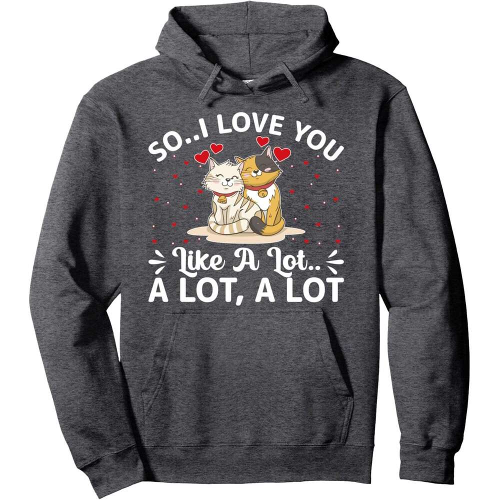 Hoodie for Mens Womens I Love You Are My Valentine Valentin's Day Cats Fun Pullover Hoodie Graphic Hoodies sweatshirt Pullover Long Sleeve